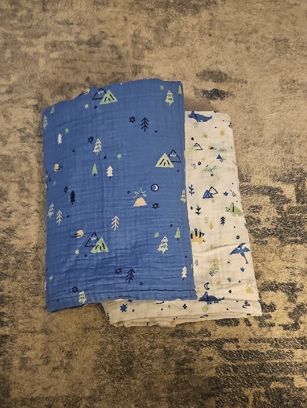 Cloud Island Set Of Two Muslin Swaddle Blankets